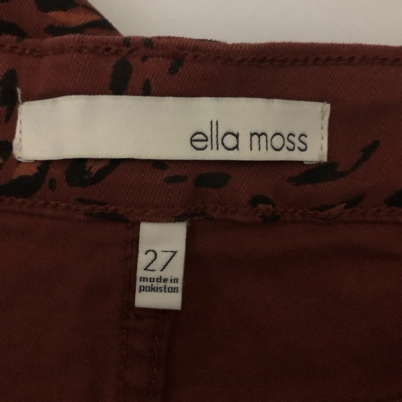 NWT Ella Moss The Retro Sable Cheetah Print Swirl Women’s Size 27 Pants - Picture 4 of 10